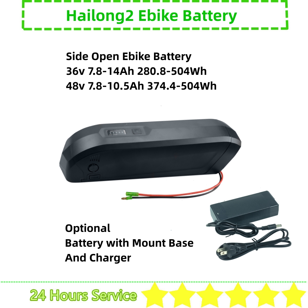 Ebike Battery 48V 20Ah Hailong - 36V Ebike batteria Hailong 2 Side
