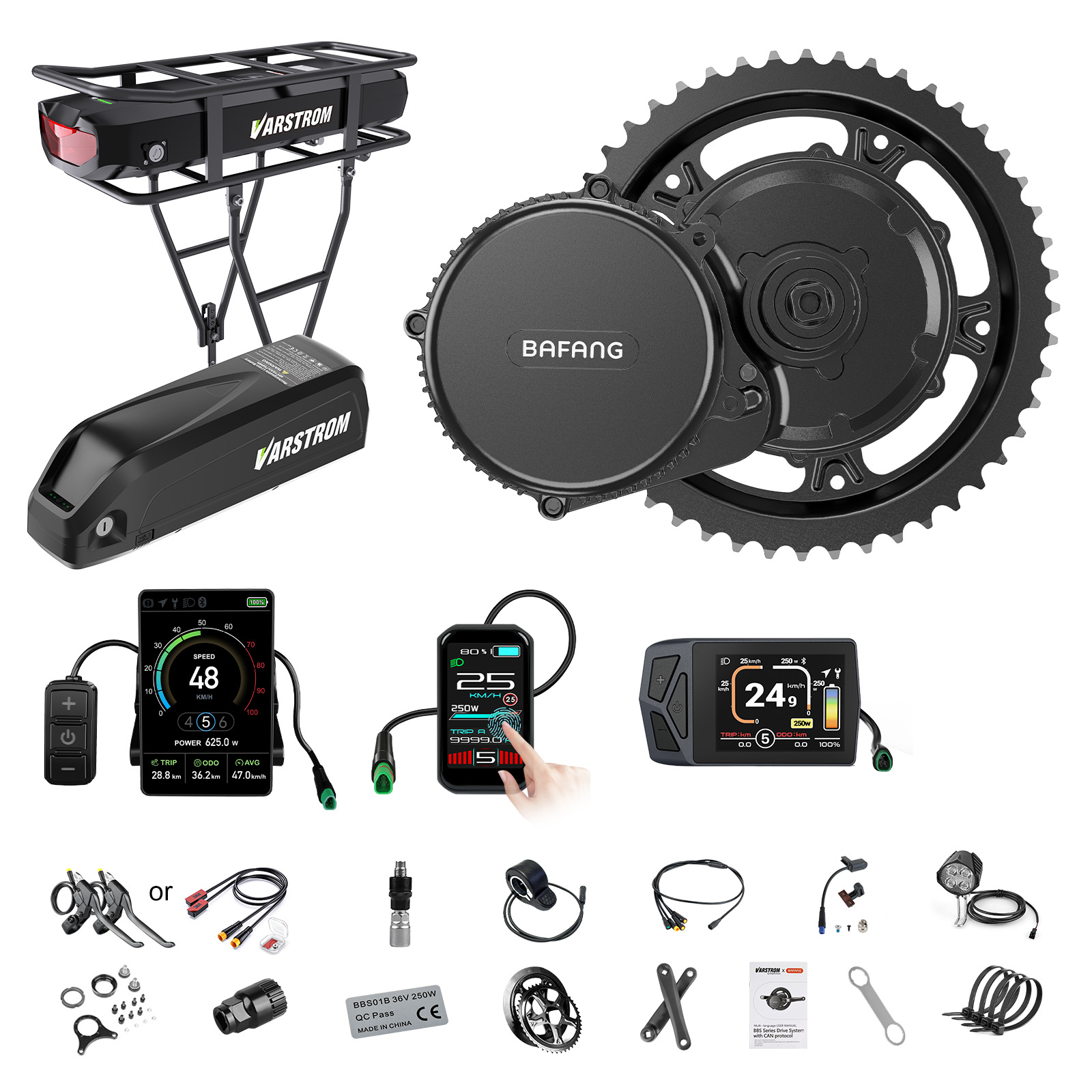 Bafang Bbs02B 48V 750W Mid Drive Kit - [Spedizione USA] Kit Motore Centrale Bafang