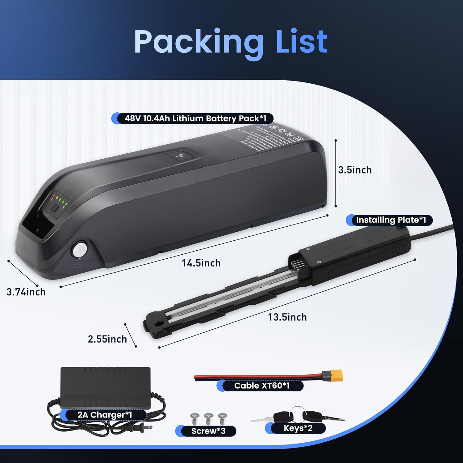 Ebike Battery 48V 20Ah Hailong - Nuovissima Batteria Hailong di Alta Qualità