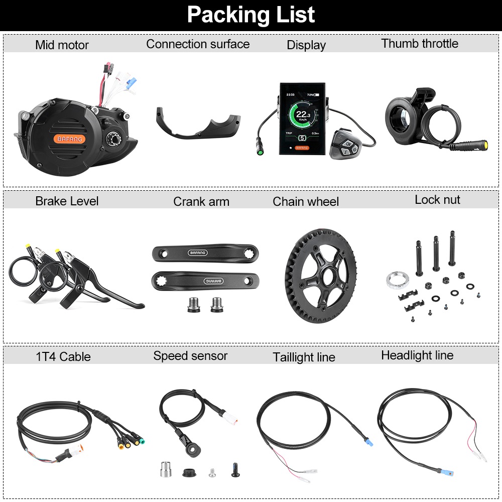 Kit di conversione per bicicle - Mid Drive Motor Kit 52V 1000W recensione e prezzo