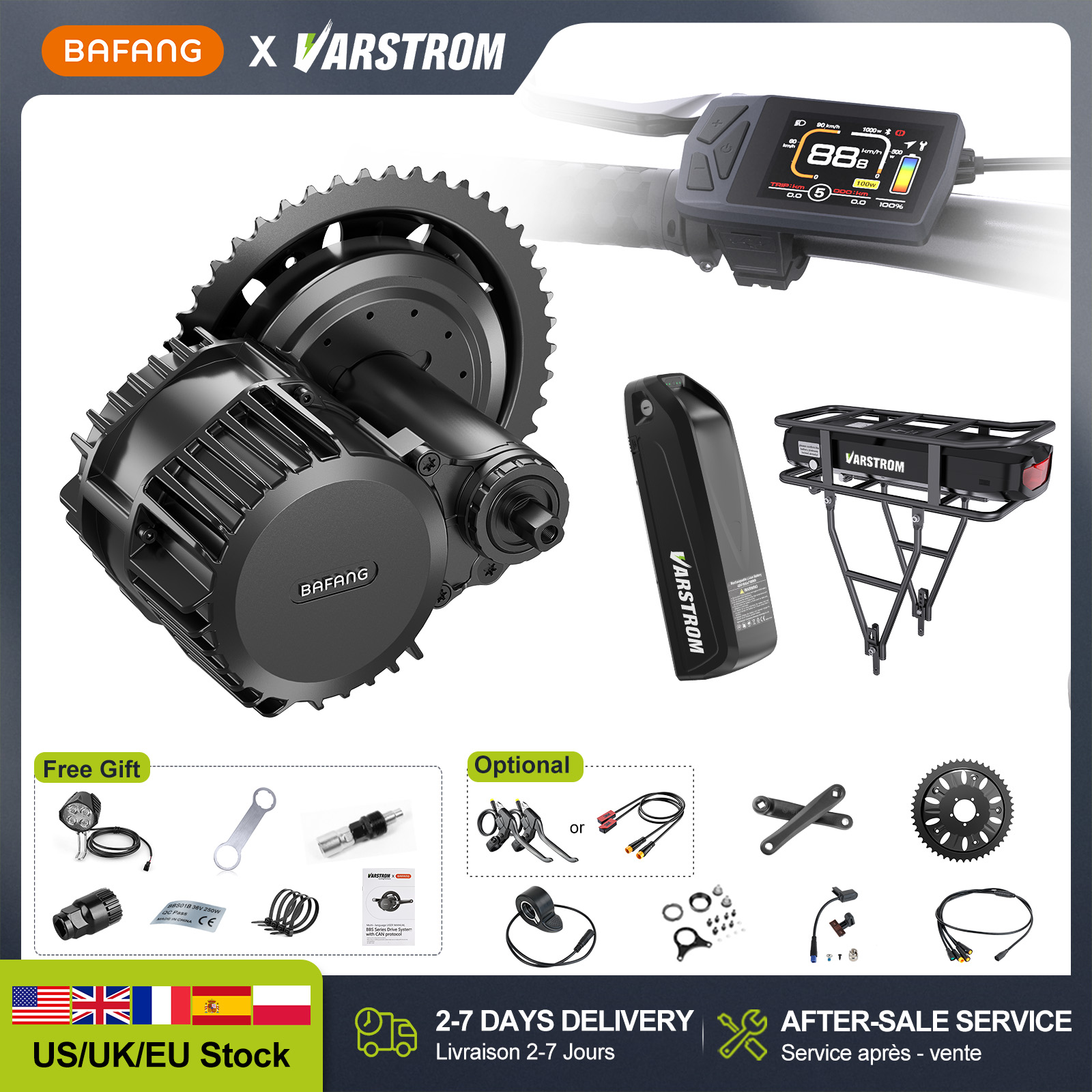 [Disponibilità USA] Kit di con - Bafang Bbs02B 48V 750W Mid Drive Kit recensione e prezzo